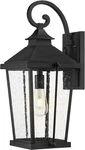 22" Black Outdoor Wall Sconce With Seeded Glass For Porch & House. Fixed Price $209.99.