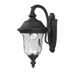 Z-lite Armstrong Outdoor Wall Lt, 10.375X8X15.75", Blk, Clr Waterglass 534S-BK. Fixed Price $176.80.