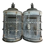 Pair Minka-lavery Mallorca Two Light Pocket Lantern Spanish Iron. Fixed Price $300.00.