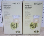 X2 Pair Of Hampton Bay Wall Sconce With Switch #586-307 New In Box Mount. Fixed Price $29.99.