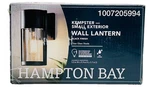 Hampton Bay Kempster 9.92 In. Modern 1-LIGHT Matte Black Outdoor Wall Sconce. Fixed Price $34.99.