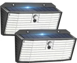 2 Pack Solar Outdoor Lights, 418 Led Motion Sensor, Waterproof Wall. Fixed Price $52.99.