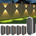 Ellasay Solar Fence Lights OUTDOOR,6-PACK Powered Wall Up And Do.... Fixed Price $56.37.