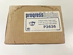 Vtg. Nos Progress Lighting P3636 Polished Brass White Glass Outdoor Flush Mount. Fixed Price $29.99.