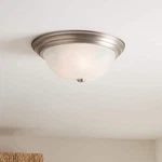 Kichler Independence 3-LIGHT Flush Mount 15.25" Brushed Nickel Ceiling. Fixed Price $20.99.
