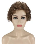Monroe - Curly Kanekalon Synthetic Fiber Full Wig, 4.5 In, Ash Light Brown. Fixed Price $48.44.