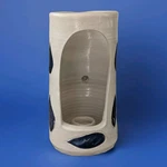 Williamsburg Pottery Va Hand Thrown Blue Salt Glaze Wall Sconce Candle Lantern. Fixed Price $12.88.