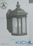 Kichler 9028BK 13" Kirkwood Outdoor Wall Lantern Black Finish, Light 100W. Fixed Price $70.00.