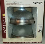 Portfolio Flushmount Ceiling Fixture, Brushed Nickel, 2-PACK #0226378. Fixed Price $14.00.