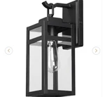Pia Ricco Outdoor Wall 1-LIGHT Black Exterior Sconce Fixture. Fixed Price $25.25.