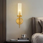Gold Wall Glass Sconce Bedroom Hallway Lighting Fixture Decor. Fixed Price $24.20.
