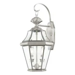 Livex Lighting Georgetown 2 Outdoor Wall Lantern Brushed Nickel. Fixed Price $187.99.