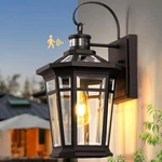 Large Motion Sensor Porch Light, Dusk To Dawn Outdoor House Lights Wall Mount Sc. Fixed Price $181.52.