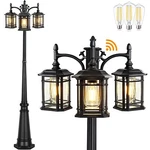 Partphoner Dusk To Dawn Outdoor Lamp Post Lights, Black Pole With Clear.... Fixed Price $220.57.