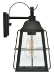 Hampton Bay EW11414BKS Feldner 9" 1-LIGHT Black Lantern Sconce Clear Glass New. Fixed Price $55.00.