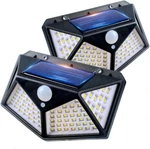 Solar Lights Outdoor 100 Led, 2 Pack Motion Sensor With 3. Fixed Price $14.43.