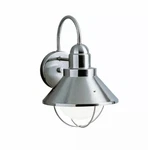 Kichler Seaside 12 In. Outdoor Light Brushed Nickel Wall Mount Sconce 9022-NI. Fixed Price $52.99.