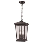 Trans Globe Turlock Outdoor 2 Light Hanging Lantern, Black With Clear - 50774BK. Fixed Price $154.99.
