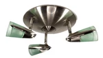 10 Decorative Track Lighting Sea Green Glass Brushed Nickel Finish Flush Mount. Fixed Price $49.99.