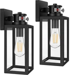 2-PACK Motion Sensor Outdoor Lights, Upgrade Dusk To Dawn Wall Mount Black. Fixed Price $52.99.