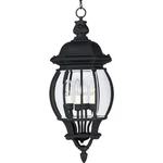 Maxim Lighting 1039BK Crown Hill 4 Inch Black Outdoor Hanging Lantern. Fixed Price $184.00.