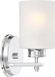 Kira Home Phoebe 8" Modern Wall Sconce With Frosted Seeded Glass Cylinder Shade,. Fixed Price $66.98.