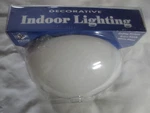 New Prime Decorative Indoor Lighting Ceiling Fixture Brass Finish White Glass. Fixed Price $12.99.