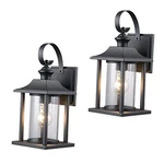 Designers Impressions Twin Pack 73478 Outdoor Patio/porch Wall Mount Black. Fixed Price $111.98.