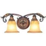 2 Light Bathroom Fixture Mediterranean Style - 18.5 Inches Wide By. Fixed Price $296.95.