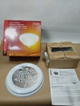 Portfolio #014276 Flushmount Ceiling Fixture White Rim With Frosted Glass Shade. Fixed Price $9.99.