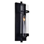 Cwi Lighting Sierra Wall Light, Black/clear 9827W5-1-101. Fixed Price $106.00.