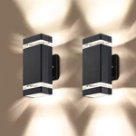 Lmp 2 Pack Led Square Up And Down Lights Outdoor Wall Body Aluminum Wat. Fixed Price $103.79.
