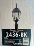 Designers Fountain 2436-BK Tiverton 1 Light 22 Inch Black Outdoor Post Lantern. Fixed Price $45.99.
