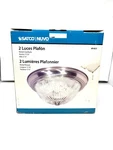 Nuvo 2-LIGHT 11 Flush Mount Fixture W/ Clear Ribbed Glass In Brushed Nickel. Fixed Price $31.99.