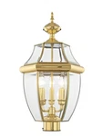 Livex Lighting 2354 Brass Monterey 3-LIGHT Outdoor Post. Fixed Price $399.96.