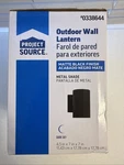 Dark Sky Portfolio Outdoor 0338644 Wall Lantern Matte Black Finish. Fixed Price $19.99.