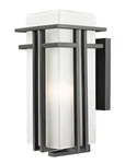 Z-lite 549B Black Abbey 1-LIGHT Outdoor Wall Sconce With Matte Opal Shade. Fixed Price $326.20.