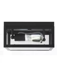 Hampton Bay Hurley Modern 2 -light Matte Black Outdoor Flush Mount Ceiling. Fixed Price $57.99.