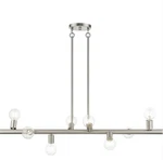 Livex Bannister Light Large Linear Chandelier, Brushed Nickel 45868-91. Fixed Price $202.73.