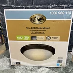 Hampton Bay 13 Led Flush Mount Oil-rubbed Bronze Finish 12.7IN X 4IN. Fixed Price $37.00.