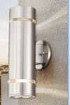 Cerdeco Aureole Stainless Steel Modern Porch Light Satin Outdoor Wall Sconce. Fixed Price $42.00.
