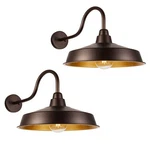Diyel Gooseneck Barn Light Outdoor, 16 Inch Dome Large Farmhouse Exterior. Fixed Price $198.11.