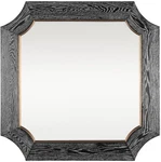 36" Square Wall Mirror Cerused Black With Weathered Brass Finish. Fixed Price $1465.99.