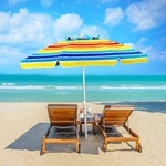 7.2FT Beach Umbrella Outdoor Patio Garden W/ Carrying Bag Sand Anchor Rainbow. Fixed Price $39.00.
