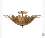 Capital 249531AG Eden Semi Flush, 3-LIGHT 180 Total Watts, Antique Gold. Fixed Price $229.00.