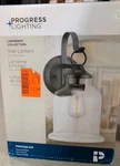 Progress Lighting Lindberry 1-LIGHT 14.5 In. Textured Black Outdoor Wall Lantern. Fixed Price $49.00.