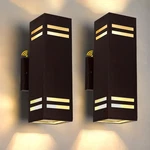 Iyogaled Dusk To Dawn Outdoor Wall Light, Brown Exterior Up Down Lights. Fixed Price $162.69.