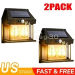 2 Pack Led Solar Wall Lights Pir Motion Sensor Outdoor Garden Security Lamp Us. Fixed Price $16.99.