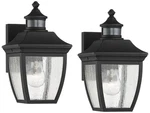 Beaufort 12" High Black Motion Sensor Outdoor Wall Light Set Of. Fixed Price $199.98.