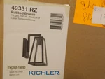 Kichler Lighting 49331RZ Delison Medium Outdoor Wall Lantern, Rubbed Bronze. Fixed Price $125.00.